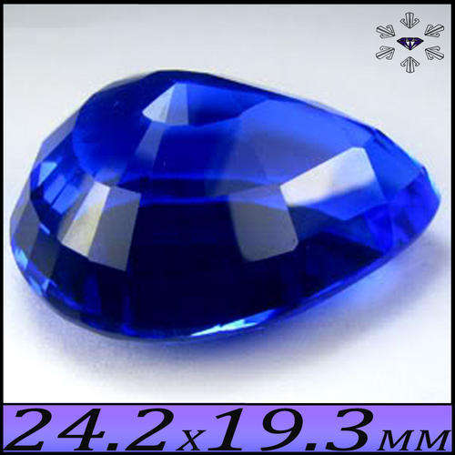 MAGNIFICIENT MULTI FACETED PEAR POLISHED TANZANITE BLUE COLOUR QUARTZ GEMSTONE.