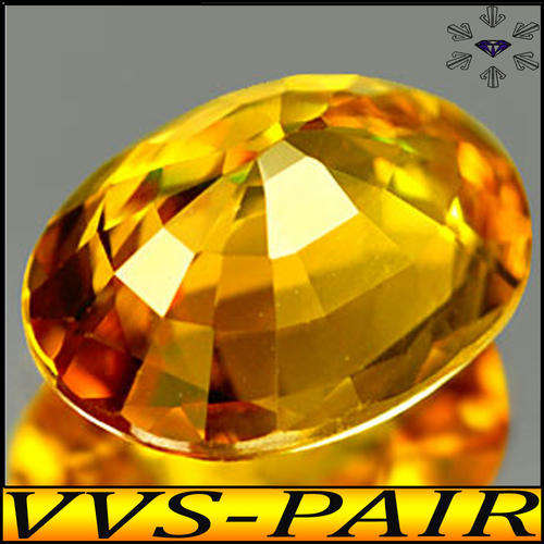  NATURAL SONGEA SAPPHIRE PAIR OF GOLDEN SUNNY YELLOW ORANGE GEMSTONES.