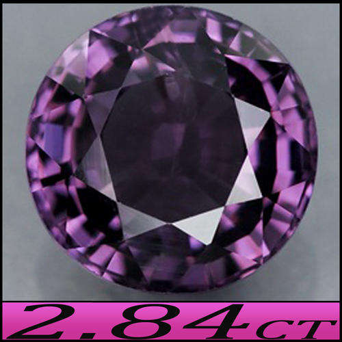 2.84CT STUNNING TITANIUM VIOLET NATURAL SPINEL, A SRI LANKAN ROUND GEMSTONE.