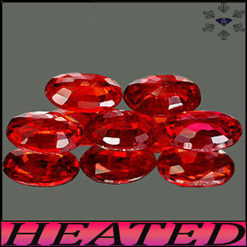PAIR CLEAN FANCY RED NATURAL SONGEA SAPPHIRE GEMSTONES.