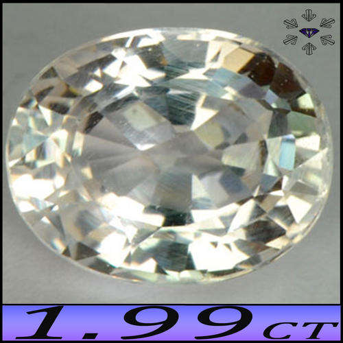 1.99CT SAPPHIRE [VS], A WONDERFULL DELICATE WHITE OVAL POLISHED RARE RATNAPURA GEMSTONE.