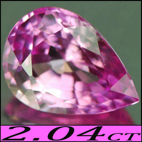 2.04CT NATURAL SAPPHIRE [VS] ~ STUNNING PRECISION POLISHED PINK PEAR. A GORGEOUS CEYLON GEMSTONE!!!