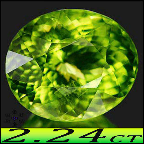 2.24CT NATURAL UNHEATED PERIDOT [VS] DEEP GREEN FANCY OVAL POLISHED THAILAND GEMSTONE.