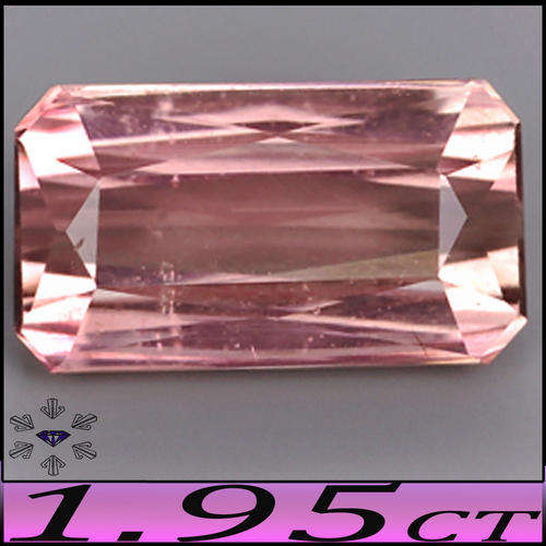 1.95 CT NATURAL UNTREATED AZALEA PINK TOURMALINE, A LIP SMACKING SCISSOR POLISHED GEMSTONE.