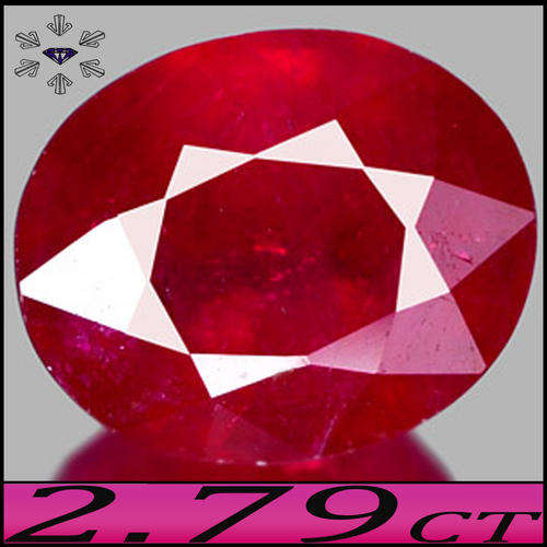 2.79 CT RUBY [VS] ~ PIGEON BLOOD RED NATURAL OVAL POLISHED GEMSTONE FROM MADAGASCAR