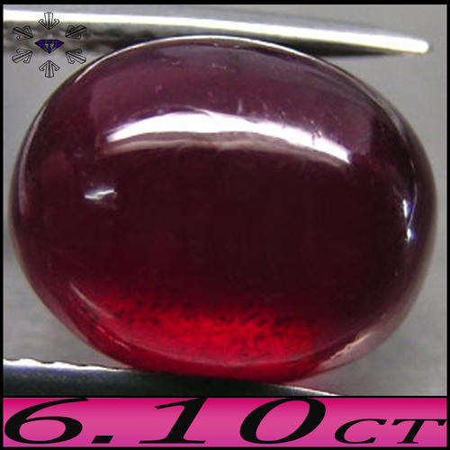 6.10 CT SCARLET RED RUBY [SI] ~ A CLASSIC OVAL CABOCHON TREATED TANZANIA GEMSTONE.