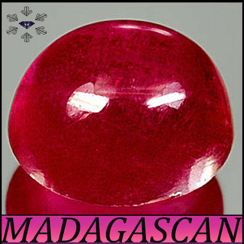 RUBY SCARLET RED CLEAN TANZANIAN CABOCHON GEMSTONE.