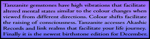 TANZANITE - DEEP VIOLET BLUE, GREEN OR VIVIDLEY VIOLET & DEEP BLUE TANZANITE GEMSTONES