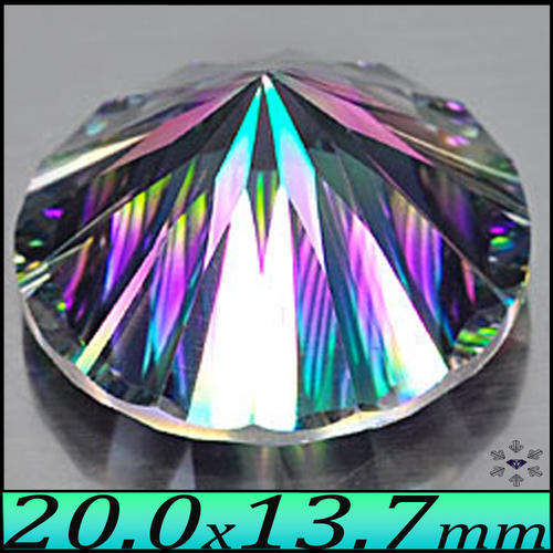 MYSTIC RAINBOW QUARTZ VIVID RED AND PURPLE FIRE GREEN CONCAVE POLISHED OVAL.