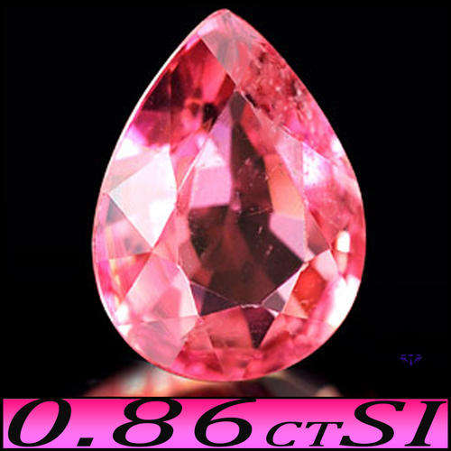 0.86CT PINK TOURMALINE ~ NATURAL UNTREATED PEAR GEMSTONE FROM MOZAMBIQUE.