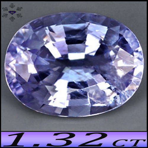 1.32CT VIOLET BLUE TANZANITE [SI], A MAGNIFICENT OVAL GEMSTONE WITH BRILLIANT FIRE.