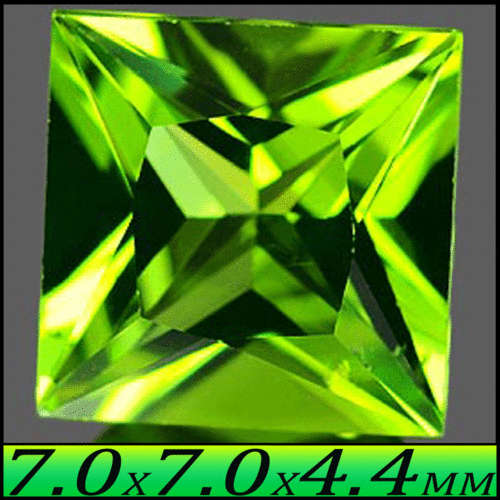 NATURAL UNHEATED OLIVE GREEN OCTAGON POLISHED THAILAND PERIDOT GEMSTONE.