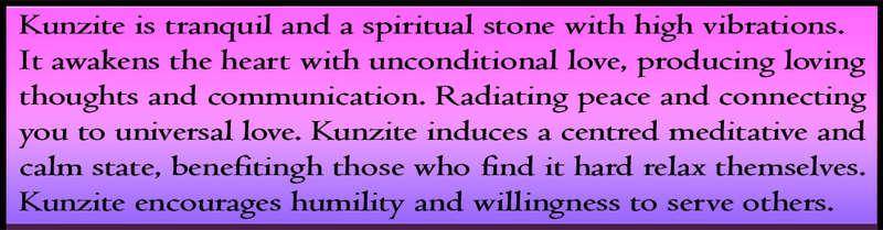 KUNZITE FROM AFGHANISTAN MADAGASCAR OR CALIFORNIA IN PRETTY PURPLISH PINK.