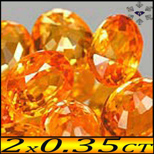 PRESTINE PAIR OF SUNNY GOLDEN CLEAN FANCY YELLOW ORANGE NATURAL SONGEA SAPPHIRE GEMSTONES.