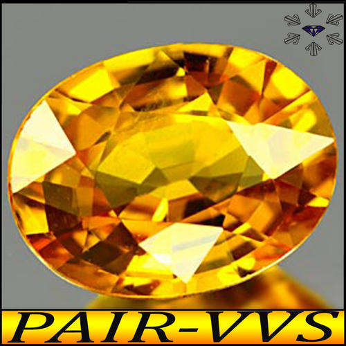 0.66CT SUNNY ROUND YELLOW NATURAL SONGEA SAPPHIRE PAIR.