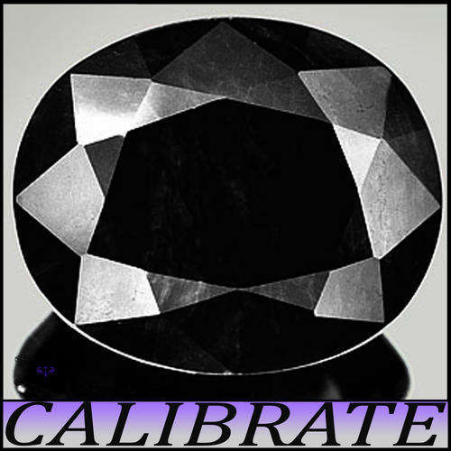 BLAZING JET BLACK NATURAL SPINEL GEMSTONE, AN UNHEATED OVAL FROM THAILAND!!!