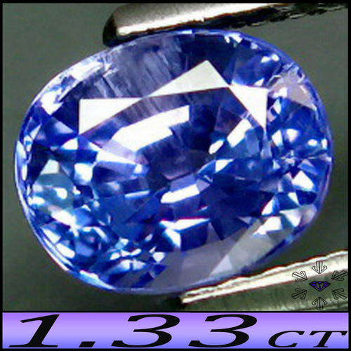 1.33 CT ATTRACTIVE NATURAL VIOLET BLUE EYE CLEAN TANZANITE, AMAZING LUSTROUS GEMSTONE.