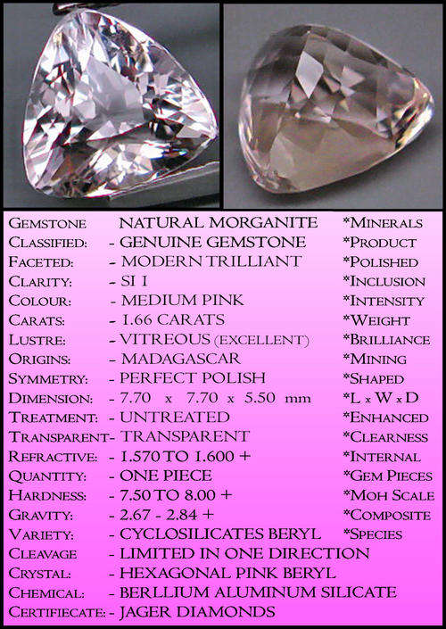 MAGNIFICENT MEDIUM PINK NATURAL MORGANITE [SI] ~ TRILLIANT POLISHED MADAGASCAN GEM.