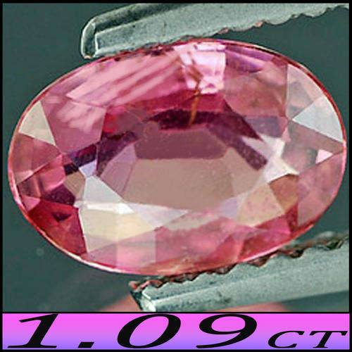 1.09CT NATURAL SAPPHIRE [SI] ~ VERY RARE MAGICAL VIVID REDDISH PINK GEM, FORM MADAGASCAR.