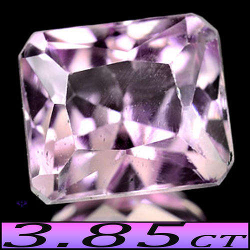 3.85CT UNHEATED NATURAL KUNZITE [VVS] ~ PURPLISH PINK SQUARE SCISSOR POLISHED GEMSTONES