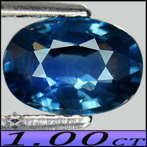 1.00CT NATURAL GEM BLUE SAPPHIRE  [VS] - ATTRACTIVE CALIBRATED OVAL POLISHED GEMSTONE.