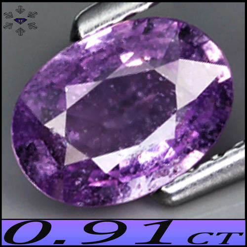 0.91CT NATURAL UNHEATED SAPPHIRE ~ VITREOUS VIOLA PINK EYE CLEAN GEM