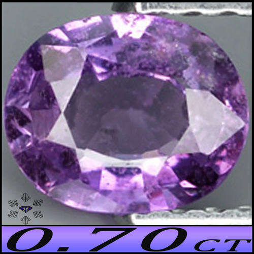 0.70CT UNHEATED SAPPHIRE ~ VIVID VIOLET GEMSTONE POLISHED IN A AWESOME OVAL.