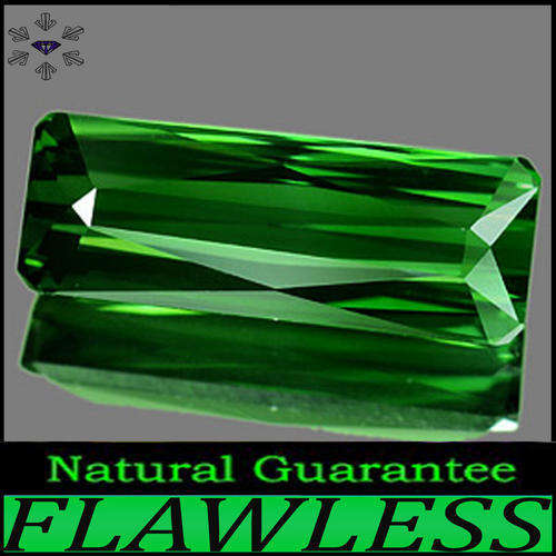 1.67CT  INTENSE GREEN TOURMALINE~ FLAWLESS SCISSOR OCTAGON GEMSTONE FROM ORO NIGERIA.