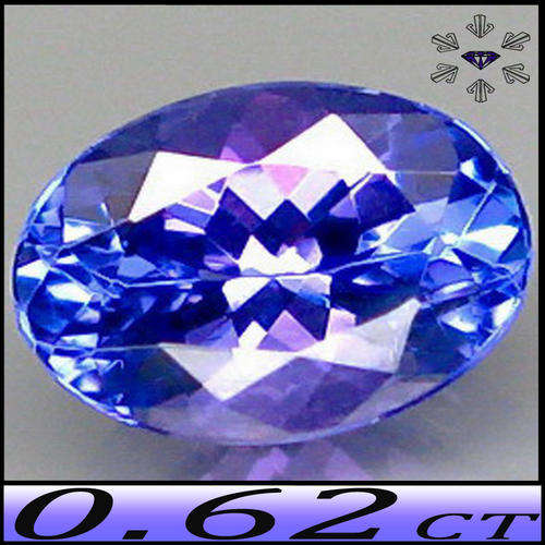 0.62CT VIVID BLUE VIOLET TANZANITE [VVS] ~ ELONGATED OVAL POLISHED TANZANIA GEMSTONE