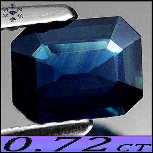 0.72CT MEDIUM DEEP BLUE [VS] ~ UNHEATED OCTAGON POLISHED GEM FROM DODOMA TANZANIA