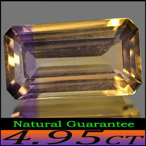4.95CT BOLIVIAN AMETRINE [VVS] ~ NATURAL  BI-COLOUR STEPPED OCTAGON
