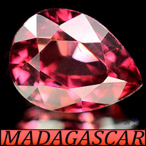1.13ct RHODOLITE GARNET [VVS] ~ PURPLISH PINK PEAR POLISHED UNHEATED MADAGASCAN GEM