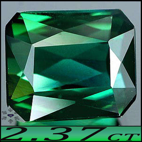 2.37CT BLUISH GREEN TOURMALINE [VVS] ~ NATURAL UNTREATED GEMSTONE POLISHED IN A SCISSOR FROM ORO