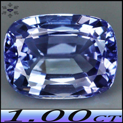 1.00ct VIVID VIOLET BLUE TANZANITE [VVS] ~ NATURAL INVESTMENT CLASSIC CUSHION GEM