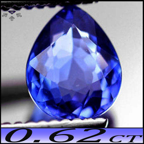 0.62ct VIOLETISH VIVD BLUE TANZANITE [VVS] ~ LOOP CLEAN PRECISION PEAR NATURAL GEM