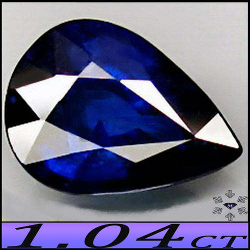 1.04ct CORNFLOWER BLUE SAPPHIRE ~ MAGNIFICENT MOROGORO EYE CLEAN PEAR POLISHED GEM