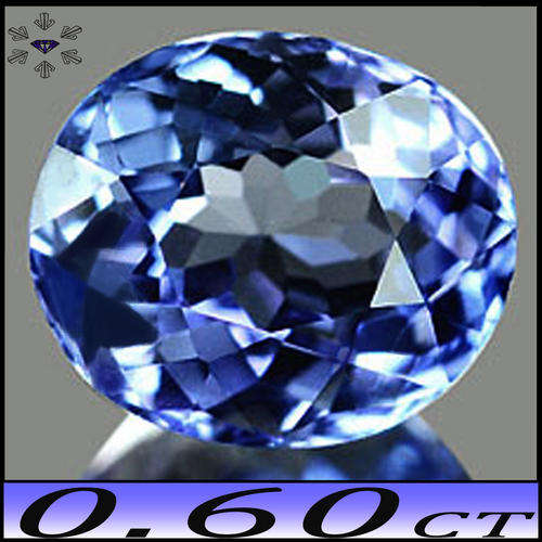 0.60ct GEM VIOLET DEEP BLUE TANZANITE [VVS] ~ BRILLIANT FANCY FACETED NATURAL OVAL