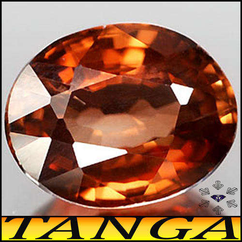 1.96ct IMPERIAL RED ZIRCON [VS] ~ NATURAL UNHEATED BRILLIANT OVAL TANZANIA GEM