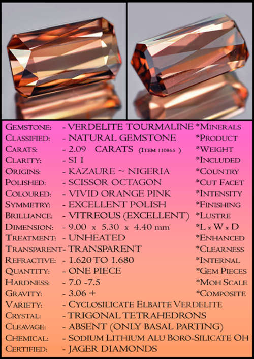 RUBELITE OR WATER MELLON AND MULTI COLOUR TOURMALINE GEMS.