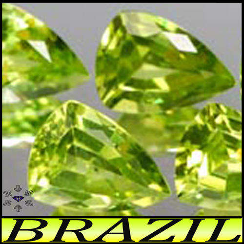 1.40CT UNHEATED PERIDOT PAIR [IF] ~ NATURAL GREEN BRILLIANT BRAZILIAN PEARS