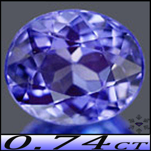 0.74CT VIOLET BLUE TANZANITE - EXCELLENTLY FINISHED PORTUGUESE OVAL