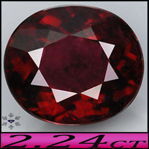 2.24CT RUBELLITE TOURMALINE ~ VIVID REDDISH PURPLE MOZAMBIQUE OVAL GEM