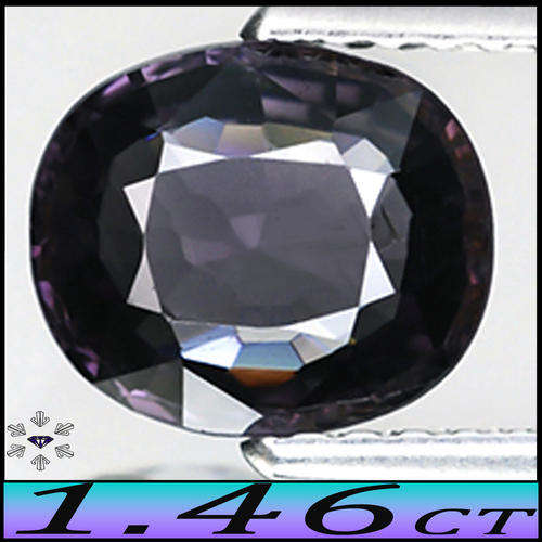 1.46CT STRIKING CUSHION SPINEL [VVS] - UNHEATED MEDIUM BLUISH VIOLET GEM