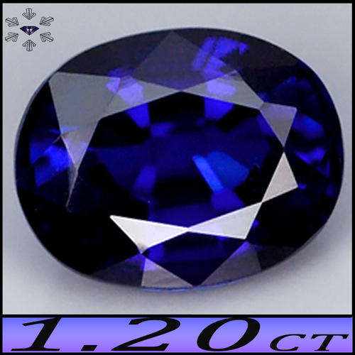 1.20CT VIOLETISH VIVID BLUE SAPPHIRE - FIRE FLASHING MADAGASCAN EYE CLEAN OVAL