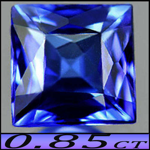 0.85CT VIOLETISH DEEP BLUE TANZANITE [VS] - MAGNETIC VIOLET FIRE IN A NATURAL PRINCESS