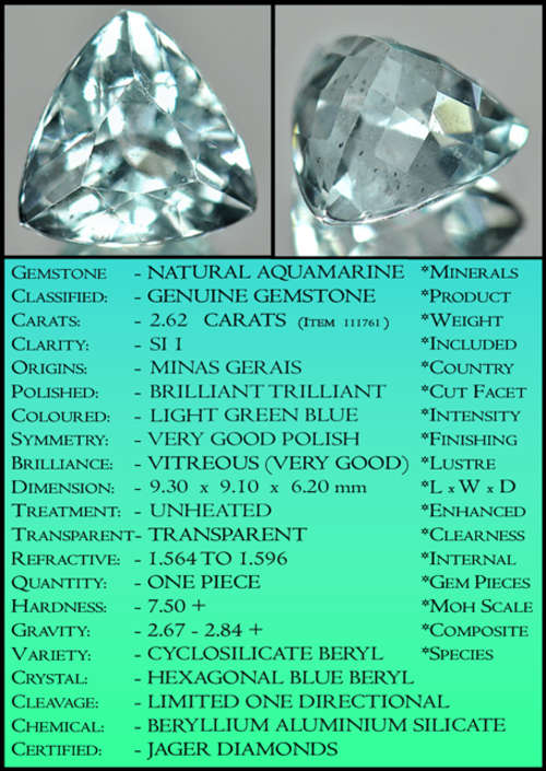 EMERALD, MORGANITE OR AQUAMARINE BLUE BERYL ~ STUNNING GEMS