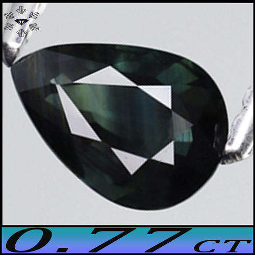 0.77CT BLUISH GREEN SAPPHIRE [VS] ~ UNHEATED CLEAN CHANTHABURI PEAR GEMSTONE