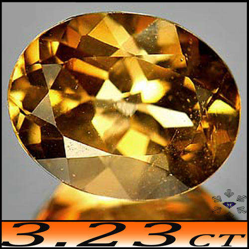 3.23CT IMPERIAL SHERRY TOPAZ [VS] - NATURAL UNHEATED BRAZILIAN OVAL GEM