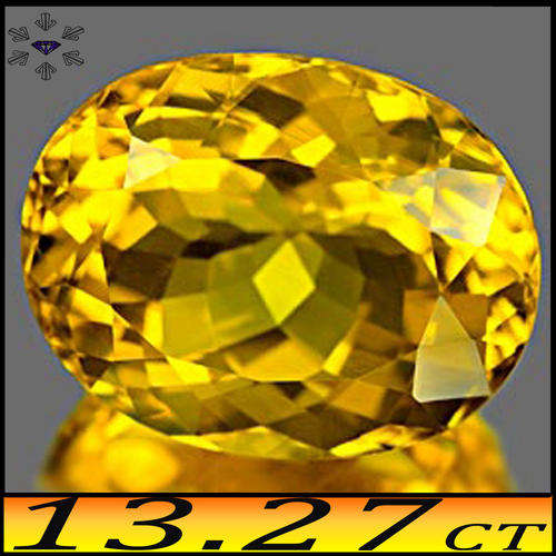 13.27CT YELLOW GOLD CITRINE  [IF] PERFECTED PRECISION OVAL BRAZILIAN GEMSTONE