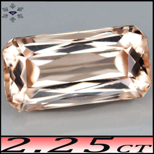 2.25CT PADPARADSCHA MORGANITE GEM [VVS] - FLAWLESS BRAZILIAN SCISSOR OCTAGON